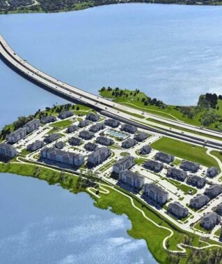 Reveal on the Lake Aerial Photo